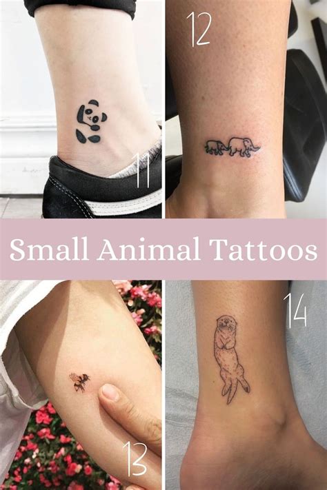 29 Adorably Cute Animal Tattoos + Ideas - TattooGlee | Small animal ...