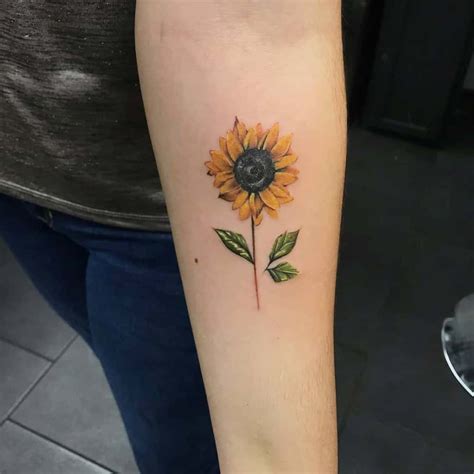 57 Small Sunflower Tattoo Ideas