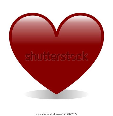 Vector Emoji del Corazón Rojo Oscuro: vector de stock (libre de ...