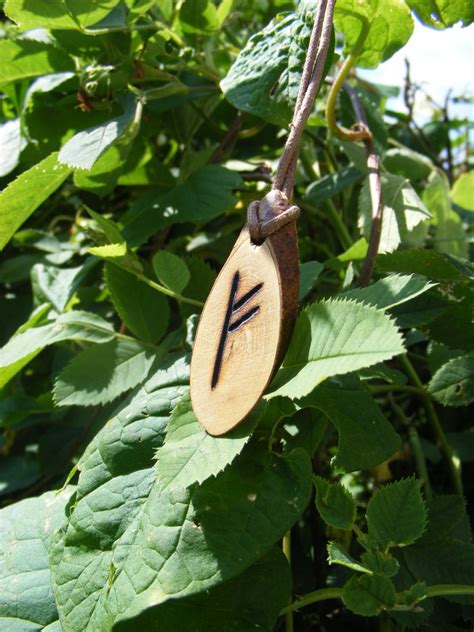 Fehu Rune pendant. | Etsy