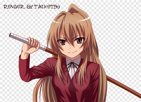 Taiga Aisaka Toradora! Fan art Tsundere, pin up, cg Artwork, black Hair ...