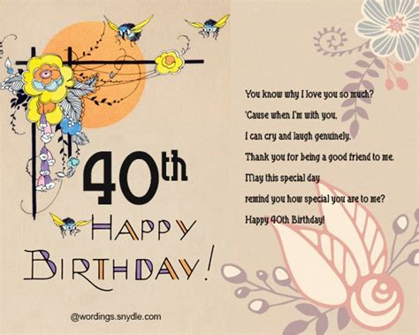 40th Birthday Greeting Card Messages | BirthdayBuzz