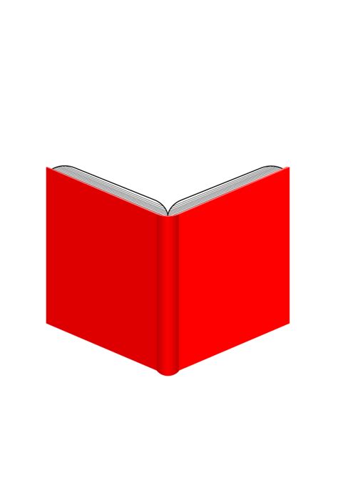 half open red book clipart - Clip Art Library