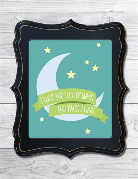 I Love You to The Moon... Digital Art Printable