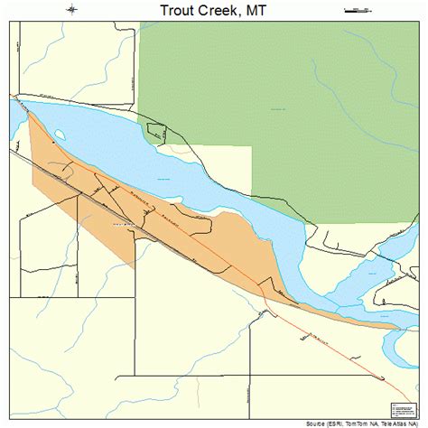 Trout Creek Montana Street Map 3074950