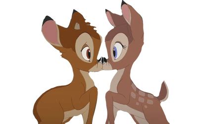 Bambi and faline kiss by DracoAwesomeness on DeviantArt