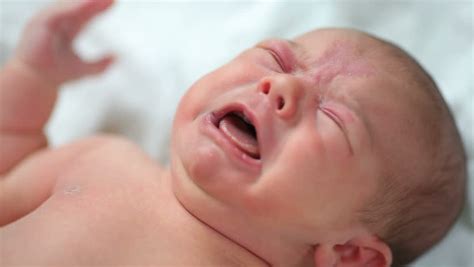 closeup crying newborn baby Stock Footage Video (100% Royalty-free ...