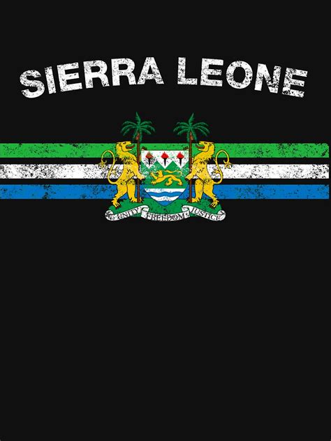 "Sierra Leonean Flag Shirt - Sierra Leonean Emblem & Sierra Leone Flag ...