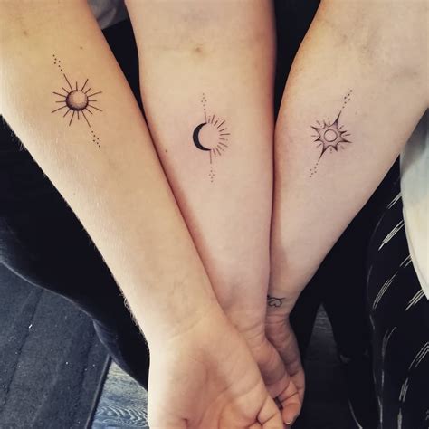 Sun Moon Star | Sibling tattoos, Matching tattoos, Star tattoos