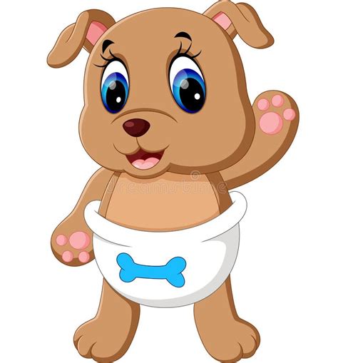 Cute baby dog cartoon stock vector. Illustration of character - 70354914