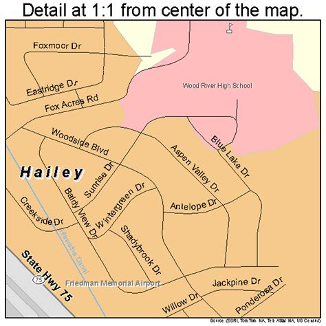 Hailey Idaho Street Map 1634390