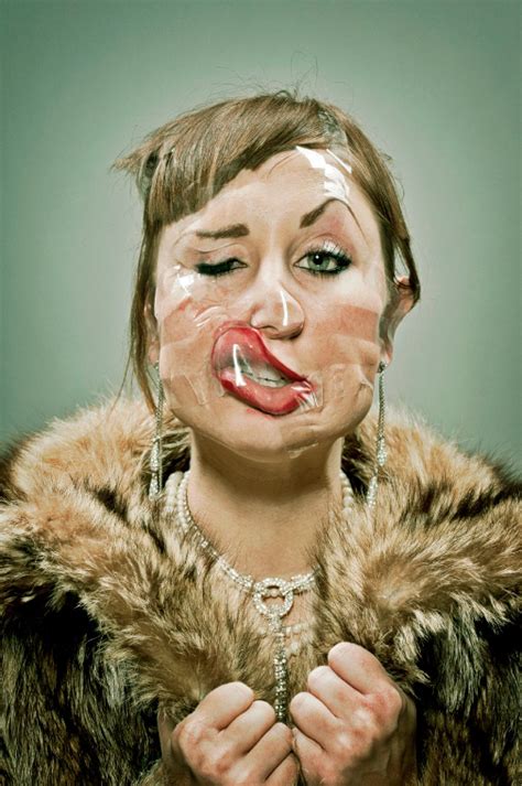 Distorted Scotch Tape Portraits by Wes Naman | Bored Panda