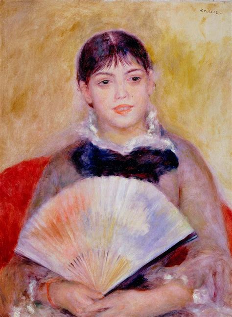 Girl with a Fan by Pierre-Auguste Renoir | Kalligone