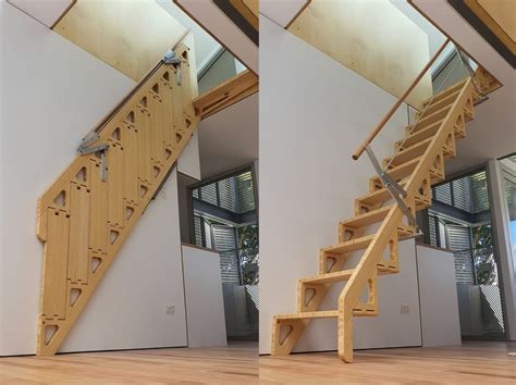 Scala retrattile in legno Bcompact Bamboo Folding Staircase - Bcompact