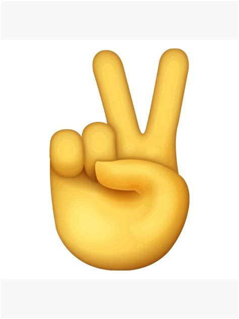 "peace sign emoji" Poster for Sale by emswim07 | Redbubble