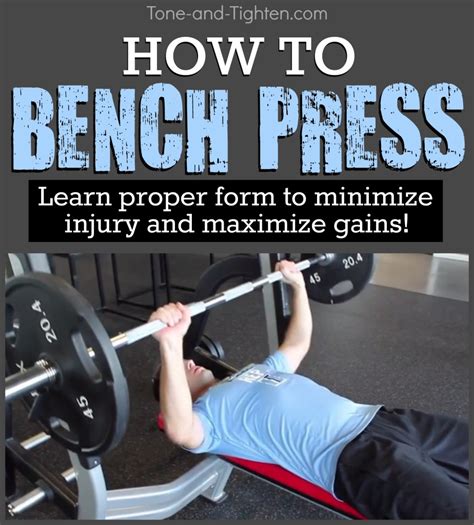 How To Bench Press Correctly | Tone and Tighten