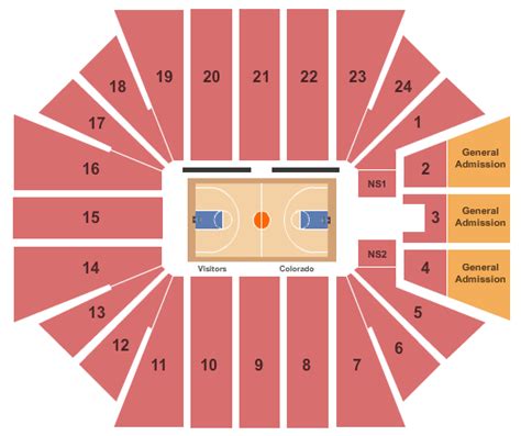 UGA Tickets | Seating Chart | CU Events Center | Basketball