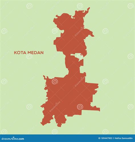 Map of Kota Medan. Vector Illustration Decorative Design Stock Vector ...