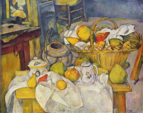 Still life with basket Artist: Paul Cezanne Completion Date: c.1890 ...