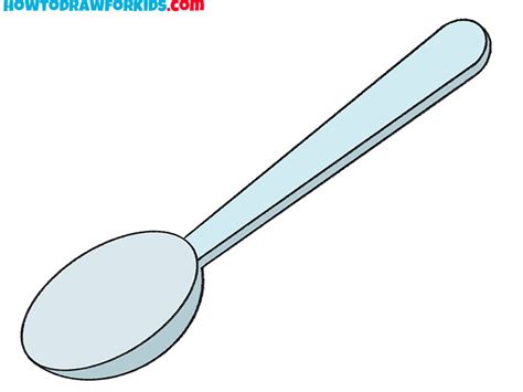 How to Draw a Spoon - Easy Drawing Tutorial For Kids