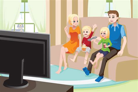 Watching tv kids watch tv family clipart people watching - WikiClipArt