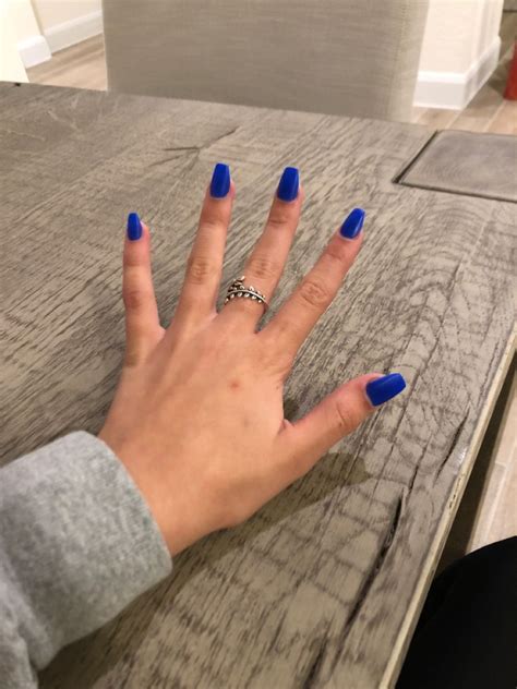 aesthetic royal blue nails💙🧿🥶 | Royal blue nails, Blue coffin nails ...