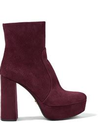 Women's Dark Purple Suede Ankle Boots from shoes.com | Lookastic