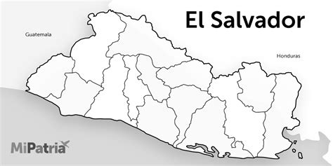 mapa de el salvador para colorear - MIPATRIA.NET