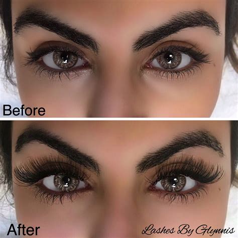 This Lash Extension Before and after is Beautiful. #lashes | Eyelash ...