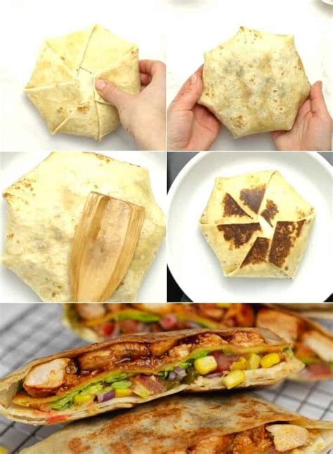 Chicken Crunchwrap Supreme (With Barbecue Sauce) - The Yummy Bowl