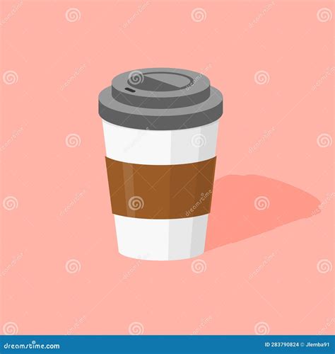 Modern Poster with Coffee Cup Take Away. Stock Vector - Illustration of ...