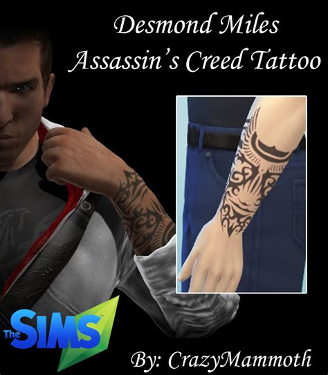 My Sims 4 Blog: Desmond Miles Assassin's Creed Tattoo by CrazyMammoth