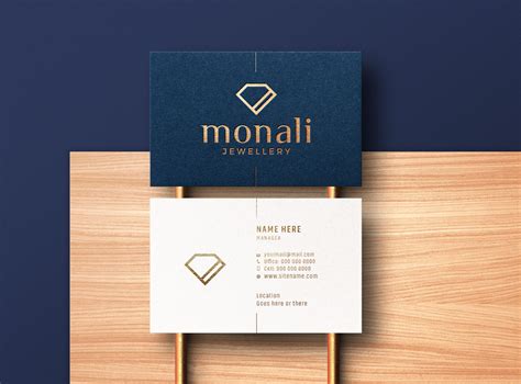 Visiting Card Logo Mockup - IMAGESEE