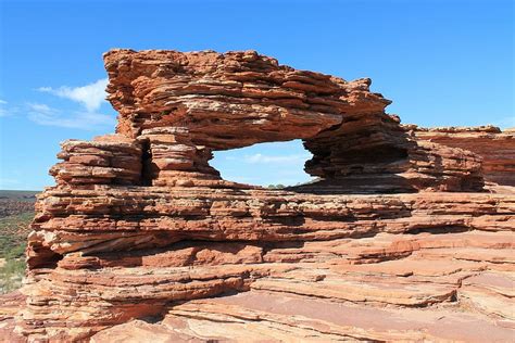 rock formation, blue, sky, natures window, landscape, western australia ...