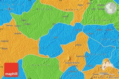 Political Map of Sunyani