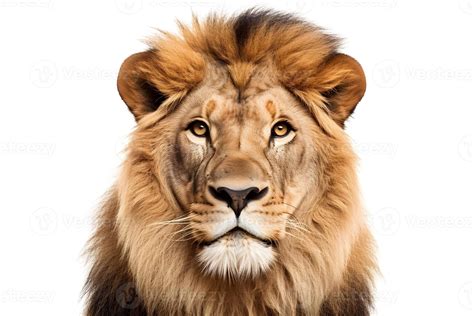 Lion front view isolated on white background 23059948 Stock Photo at ...