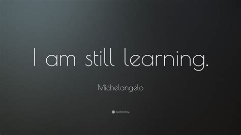 Michelangelo Quote: “I am still learning.”