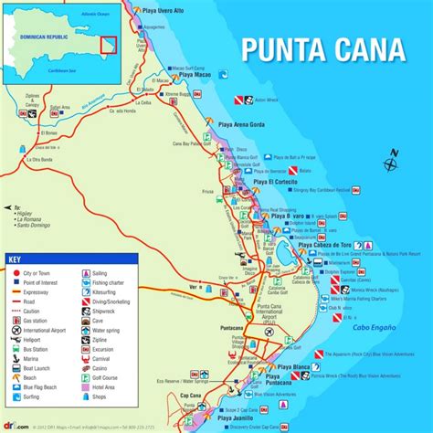 Punta Cana tourist map - Ontheworldmap.com