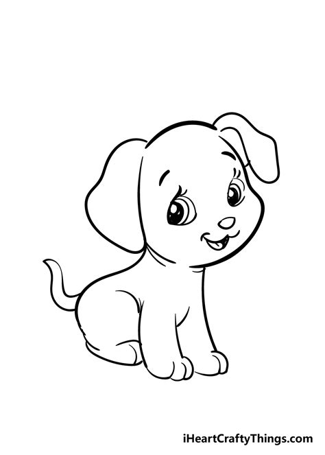 Puppy Drawing - How To Draw A Puppy Step By Step