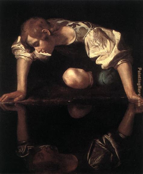 Caravaggio Narcissus painting anysize 50% off - Narcissus painting for sale