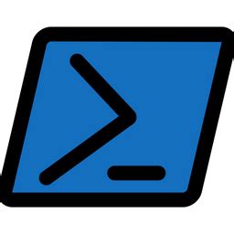 Powershell Logo Icon - Download in Colored Outline Style