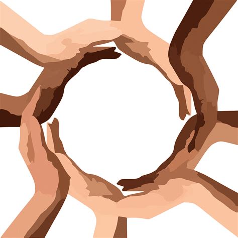 People hands forming circle art, United States Community ...