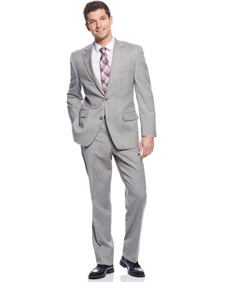 Michael Michael Kors Suit Light Grey Stripe - Suits - Men - Macy's ...