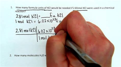 mol to molecule or formula unit conversions - YouTube