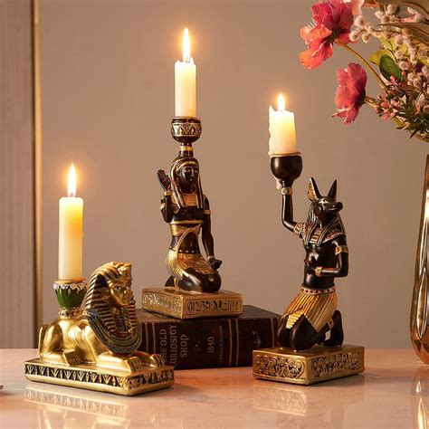 Buy Mysterious Ancient Egyptian Gods Candle Holders | Pragmism