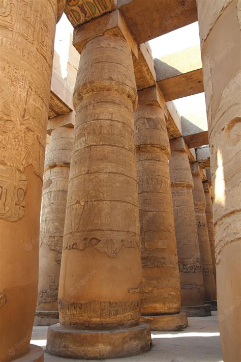 Premium Photo | Columns in karnak temple