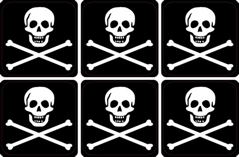 2in x 2in Jolly Roger Pirate Flag Stickers Car Truck Vehicle Bumper ...