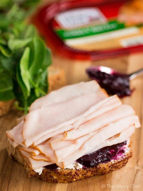 Turkey Sandwich with Goat Cheese and Jam - The Weary Chef