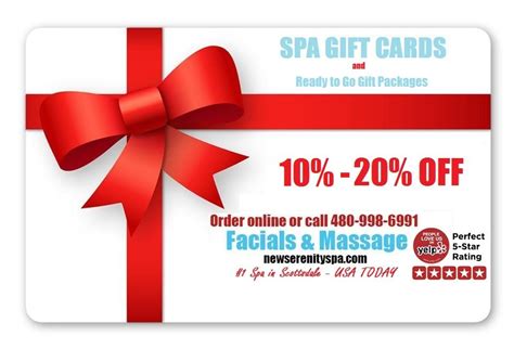 Spa Gift Cards in Scottsdale | Spa gift card, Spa gifts, Spa gift ...