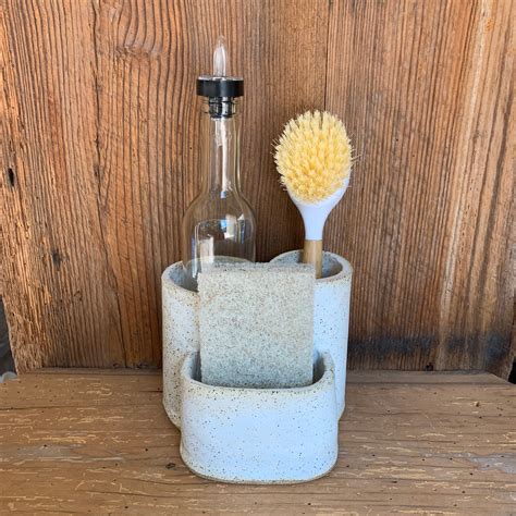 Soap and Sponge Holder Ceramic Soap Dish Utensil Holder - Etsy